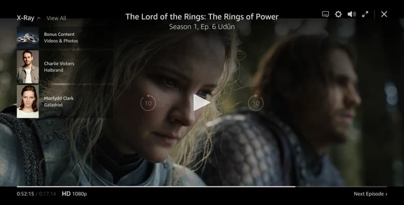 Amazon Prime Video pause screen