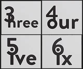 Images of elevator floor numbers