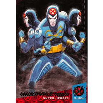 An X-Men trading card of 'Multiple Man'.
