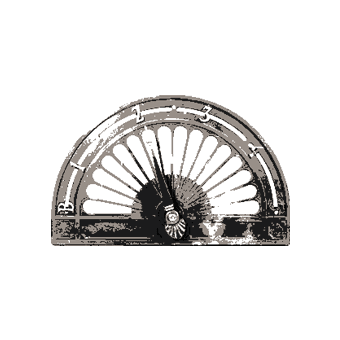 A vintage elevator dial.