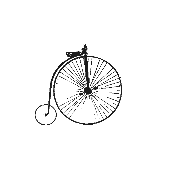 A penny-farthing bicycle.